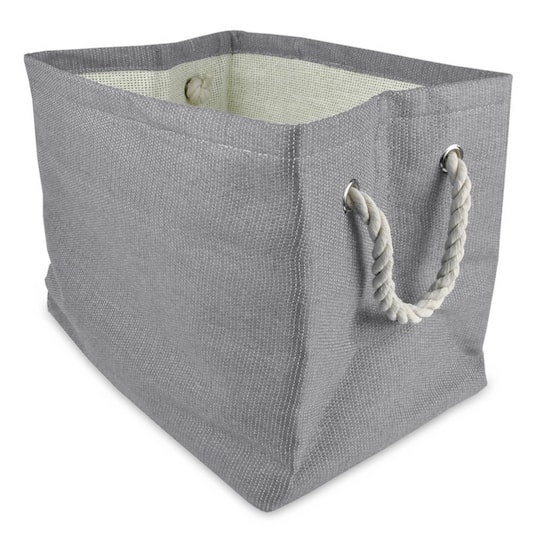 DII® 10" Solid Gray Rectangle Paper Basket